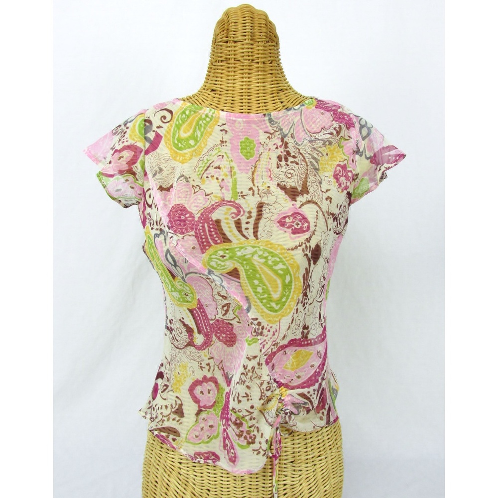 Jill by Rustan's Women's Semi-sheer Blouse Size S